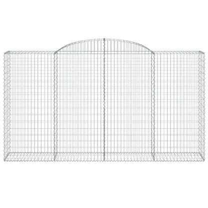 vidaXL Arched Gabion Baskets 3 pcs 300x50x160/180 cm Galvanised Iron 4