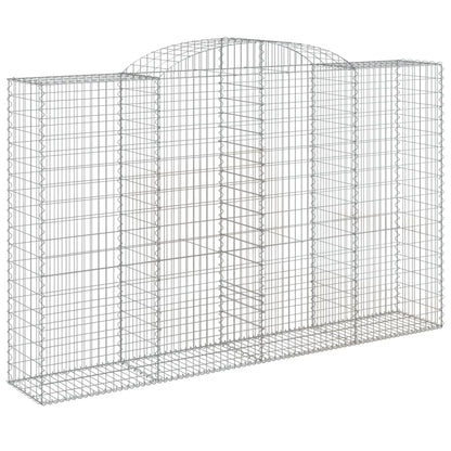 vidaXL Arched Gabion Baskets 2 pcs 300x50x180/200 cm Galvanised Iron 3