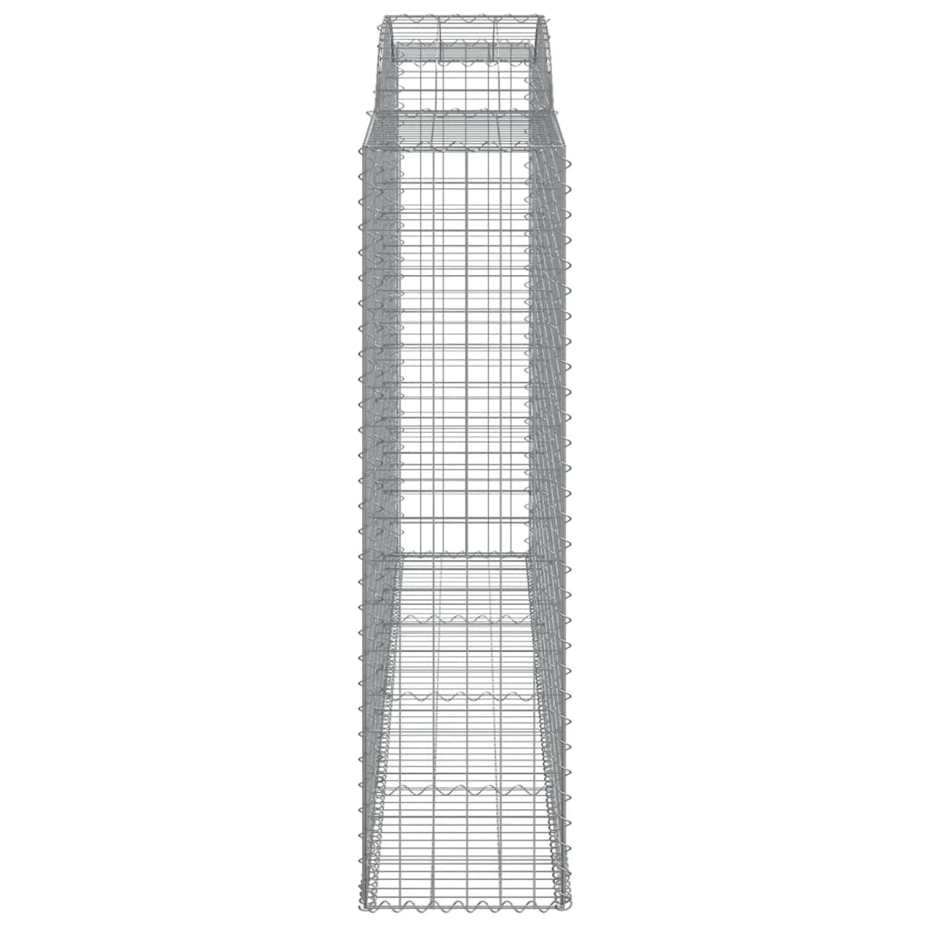 vidaXL Arched Gabion Baskets 2 pcs 300x50x180/200 cm Galvanised Iron 5