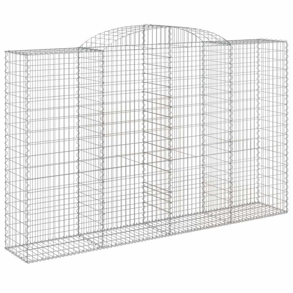 Arched Gabion Baskets Galvanised Iron 11 pcs 300 x 30 x 40/60 cm – 300 x 50 x 220/240 cm 300 x 50 x 180/200 cm