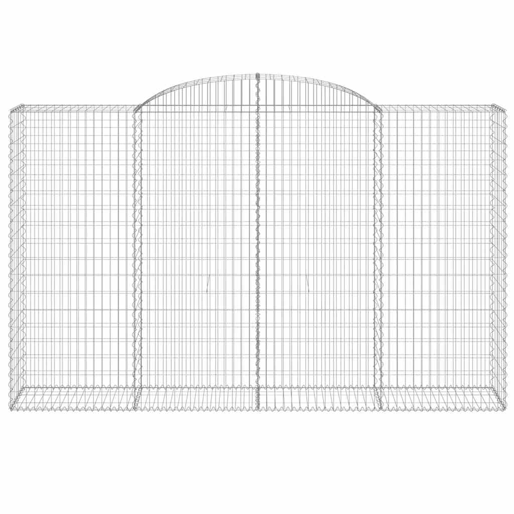 Arched Gabion Baskets Galvanised Iron 11 pcs 300 x 30 x 40/60 cm – 300 x 50 x 220/240 cm 300 x 50 x 180/200 cm