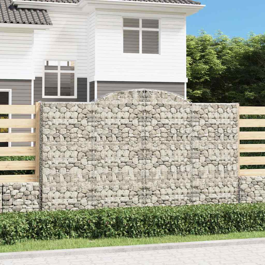 Arched Gabion Baskets Galvanised Iron 11 pcs 300 x 30 x 40/60 cm – 300 x 50 x 220/240 cm 300 x 50 x 180/200 cm