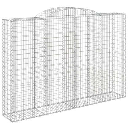 vidaXL Arched Gabion Baskets 2 pcs 300x50x200/220 cm Galvanised Iron 3