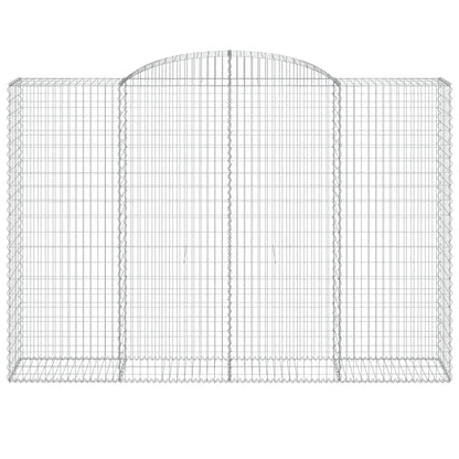 vidaXL Arched Gabion Baskets 2 pcs 300x50x200/220 cm Galvanised Iron 4