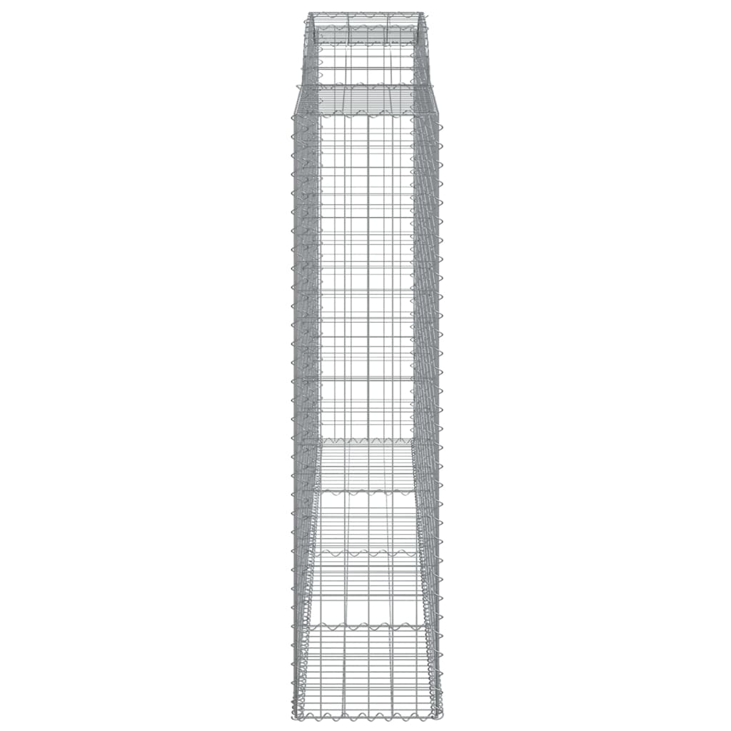 vidaXL Arched Gabion Baskets 2 pcs 300x50x200/220 cm Galvanised Iron 5