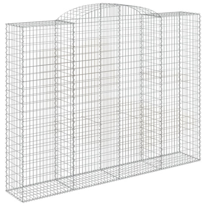 vidaXL Arched Gabion Baskets 2 pcs 300x50x220/240 cm Galvanised Iron 3