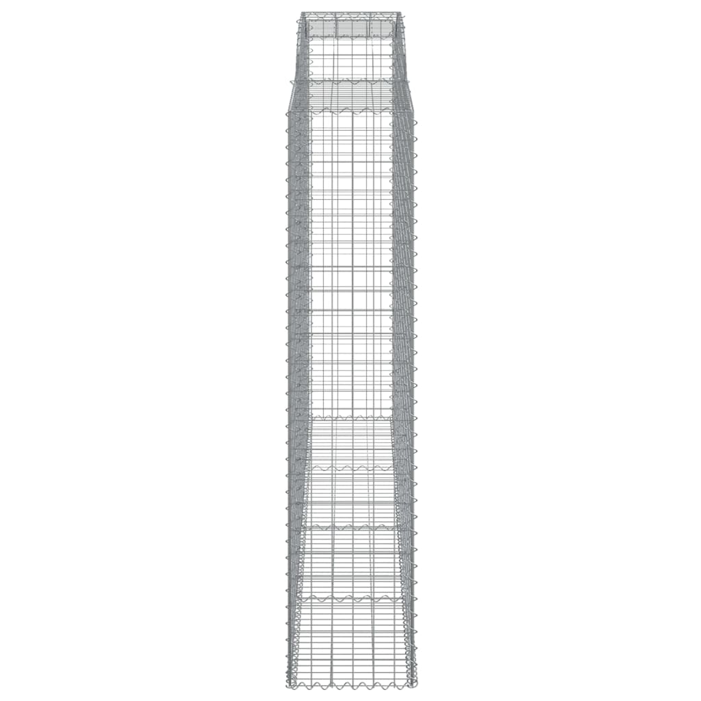 vidaXL Arched Gabion Baskets 2 pcs 300x50x220/240 cm Galvanised Iron 5