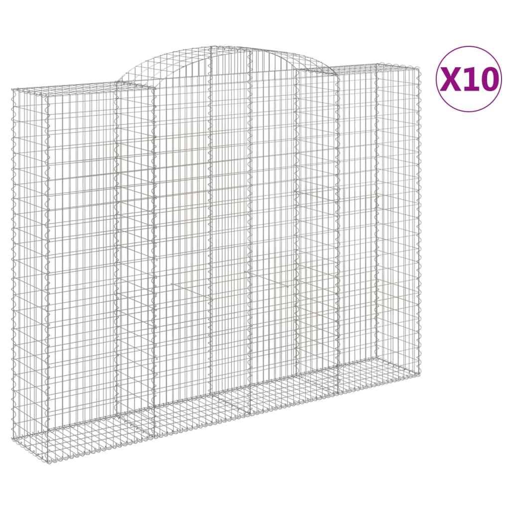 Arched Gabion Baskets Galvanised Iron 10 pcs 300 x 30 x 40/60 cm – 300 x 50 x 220/240 cm 300 x 50 x 220/240 cm