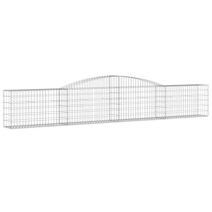 vidaXL Arched Gabion Baskets 4 pcs 400x30x60/80 cm Galvanised Iron 3