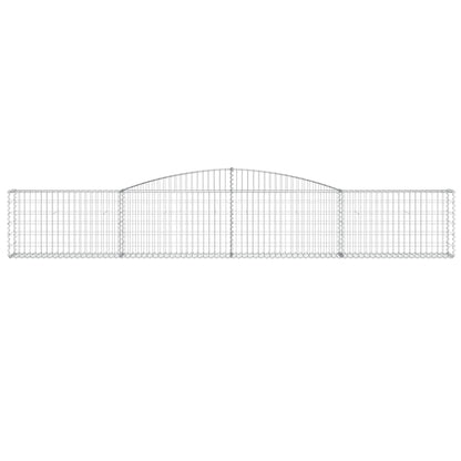 vidaXL Arched Gabion Baskets 4 pcs 400x30x60/80 cm Galvanised Iron 4