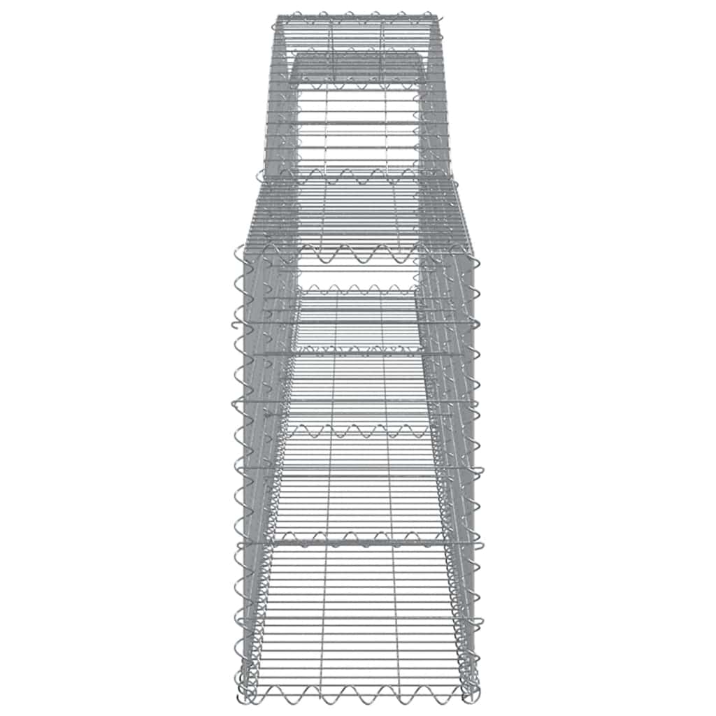 vidaXL Arched Gabion Baskets 4 pcs 400x30x60/80 cm Galvanised Iron 5