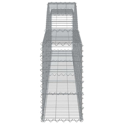 vidaXL Arched Gabion Baskets 4 pcs 400x30x60/80 cm Galvanised Iron 5