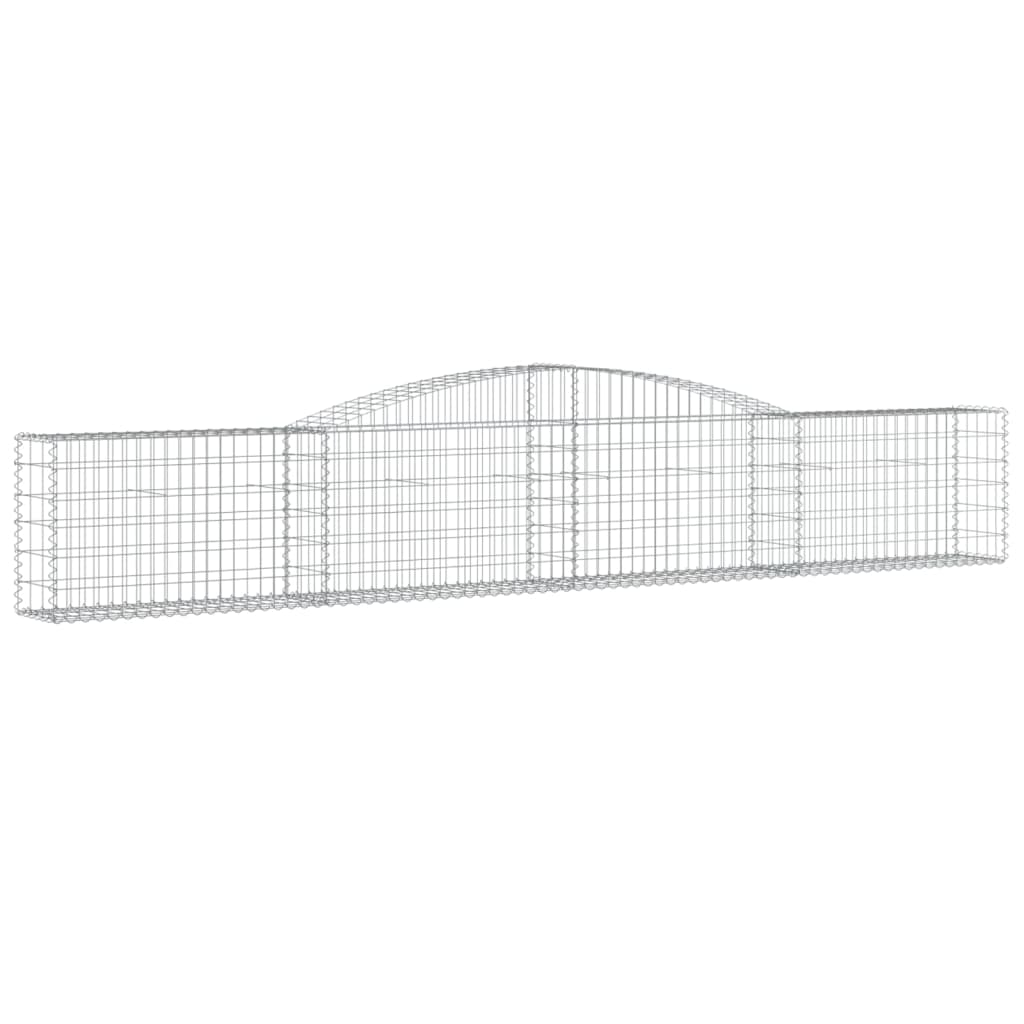 vidaXL Arched Gabion Baskets 5 pcs 400x30x60/80 cm Galvanised Iron 3