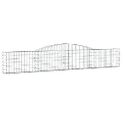 vidaXL Arched Gabion Baskets 5 pcs 400x30x60/80 cm Galvanised Iron 3