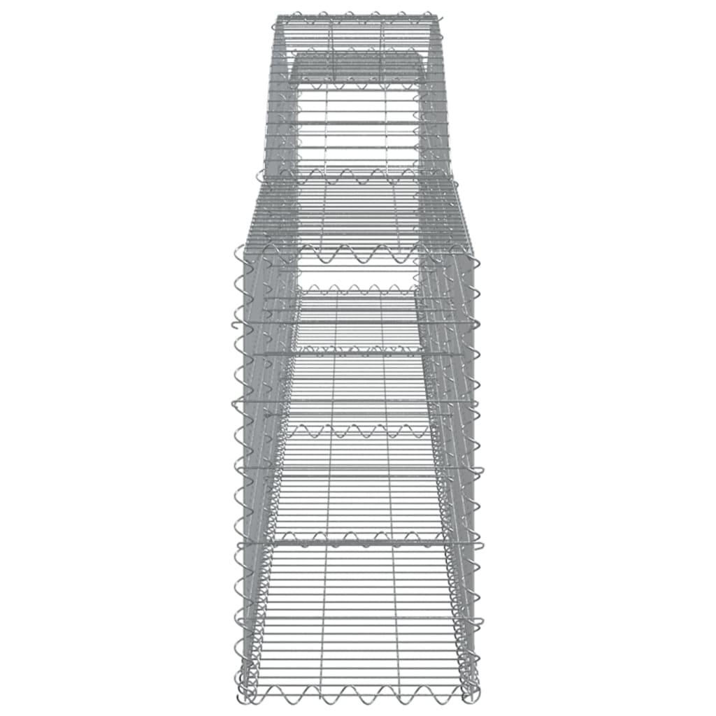 vidaXL Arched Gabion Baskets 5 pcs 400x30x60/80 cm Galvanised Iron 5