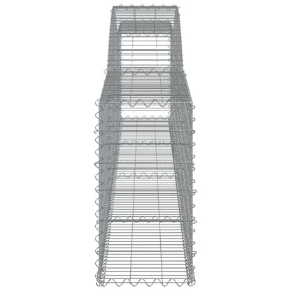 vidaXL Arched Gabion Baskets 5 pcs 400x30x60/80 cm Galvanised Iron 5