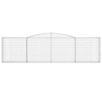 vidaXL Arched Gabion Baskets 4 pcs 400x30x100/120 cm Galvanised Iron 4