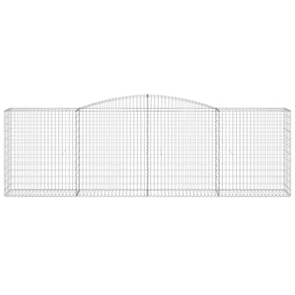 vidaXL Arched Gabion Baskets 3 pcs 400x50x120/140 cm Galvanised Iron 4