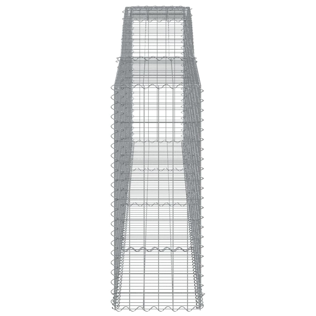 vidaXL Arched Gabion Baskets 3 pcs 400x50x120/140 cm Galvanised Iron 5