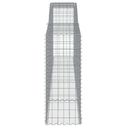 vidaXL Arched Gabion Baskets 3 pcs 400x50x120/140 cm Galvanised Iron 5