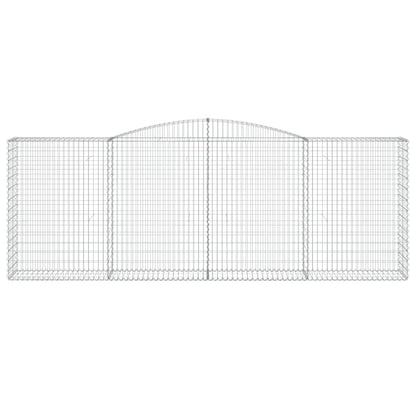 vidaXL Arched Gabion Baskets 2 pcs 400x50x140/160 cm Galvanised Iron 4