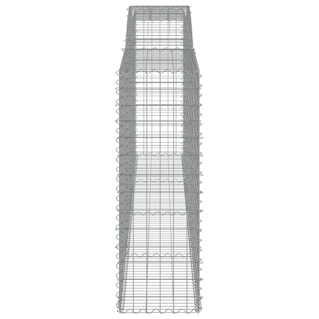 vidaXL Arched Gabion Baskets 2 pcs 400x50x140/160 cm Galvanised Iron 5