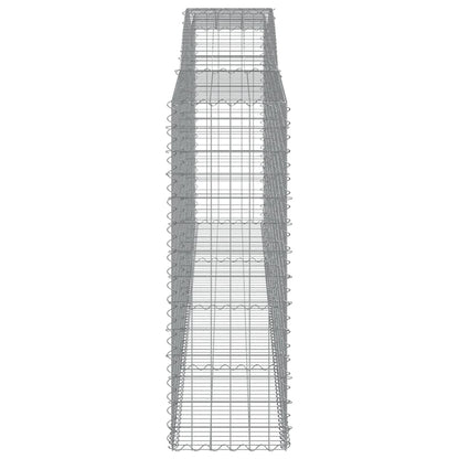 vidaXL Arched Gabion Baskets 2 pcs 400x50x140/160 cm Galvanised Iron 5