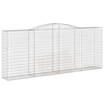 vidaXL Arched Gabion Baskets 2 pcs 400x50x160/180 cm Galvanised Iron 3