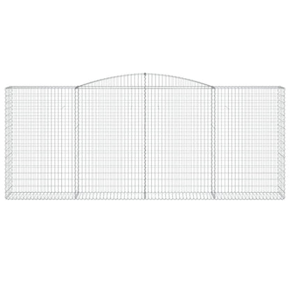 vidaXL Arched Gabion Baskets 2 pcs 400x50x160/180 cm Galvanised Iron 4