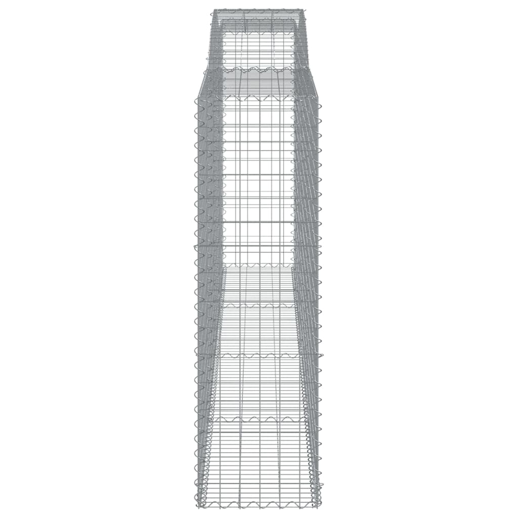 vidaXL Arched Gabion Baskets 2 pcs 400x50x160/180 cm Galvanised Iron 5