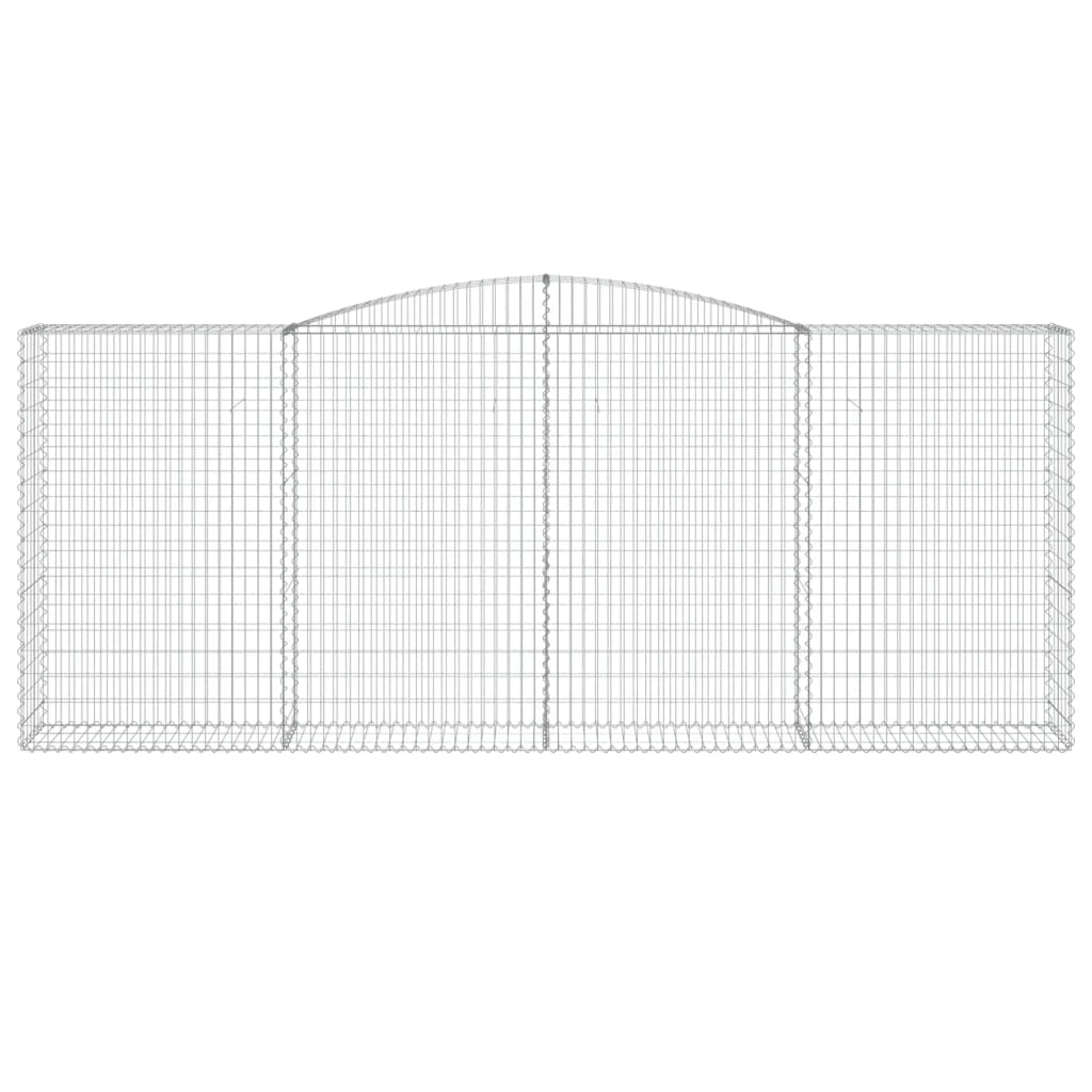 Arched Gabion Baskets Galvanised Iron 15 pcs 400 x 30 x 40/60 cm – 400 x 50 x 220/240 cm 400 x 50 x 160/180 cm