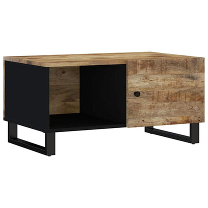 Coffee Table 80x50x40 cm Solid Wood Mango&Engineered Wood Light wood