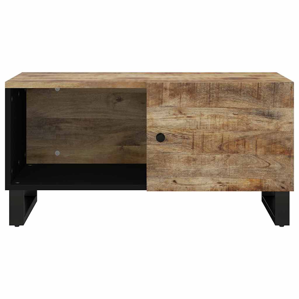 Coffee Table 80x50x40 cm Solid Wood Mango&Engineered Wood Light wood
