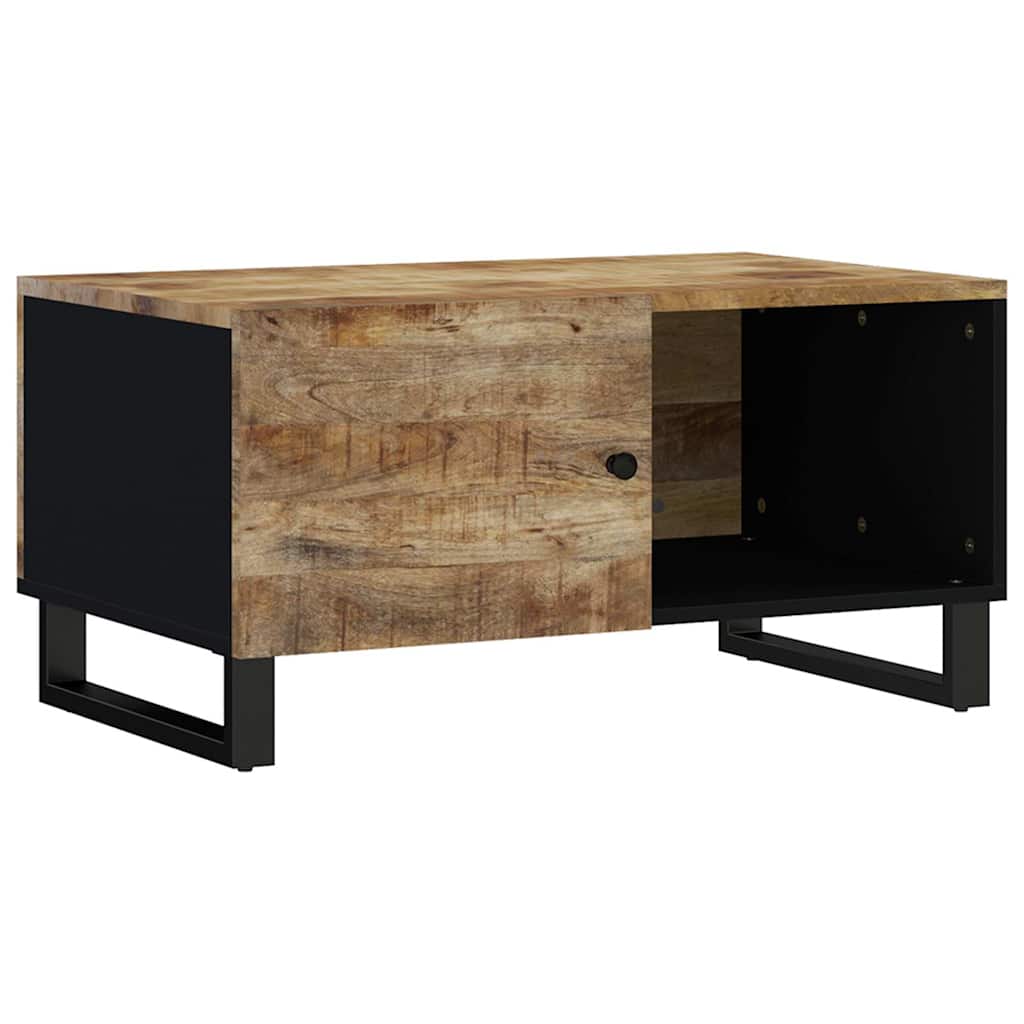 Coffee Table 80x50x40 cm Solid Wood Mango&Engineered Wood Light wood