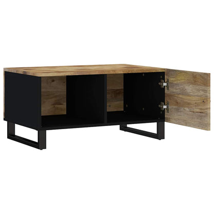 Coffee Table 80x50x40 cm Solid Wood Mango&Engineered Wood Light wood