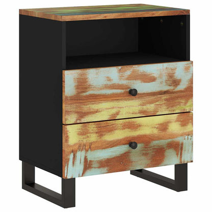 Bedside Cabinet 50x33x62 cm Solid Wood Mango&Engineered Wood Multicolour