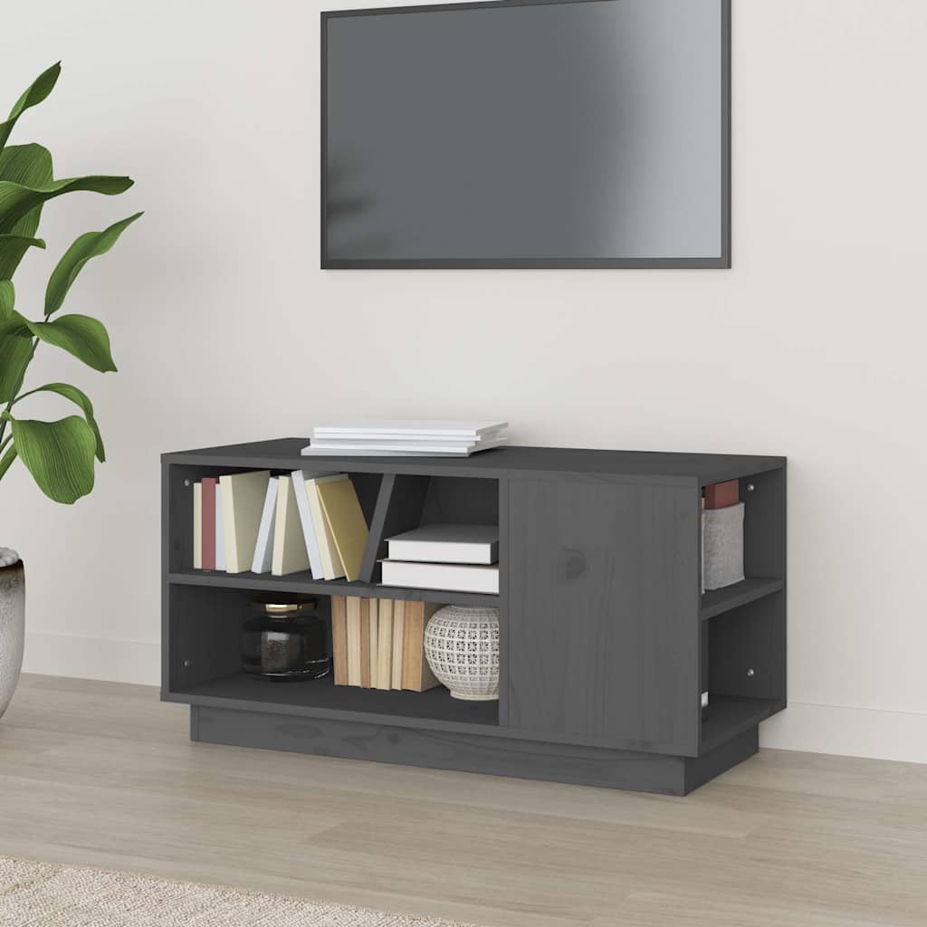TV Cabinet 80x35x40,5 cm Solid Wood Pine Grey