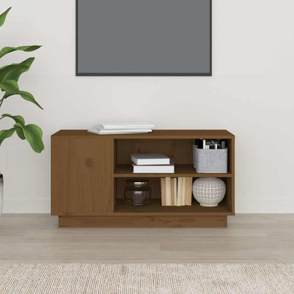 TV Cabinet 80x35x40,5 cm Solid Wood Pine Honey brown