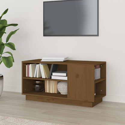 TV Cabinet 80x35x40,5 cm Solid Wood Pine Honey brown