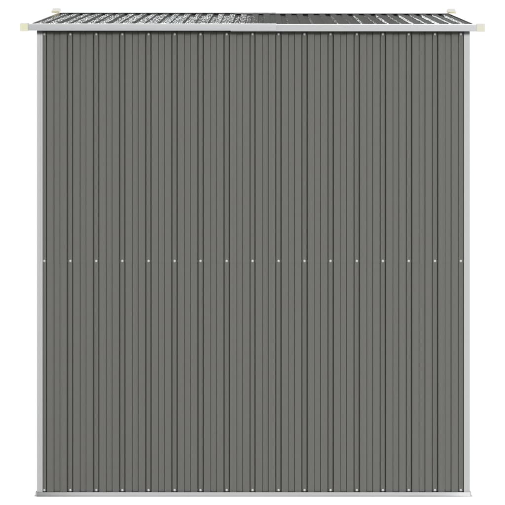 vidaXL Garden Shed Light Grey 192x191x223 cm Galvanised Steel 5