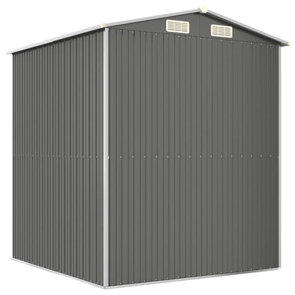 vidaXL Garden Shed Light Grey 192x191x223 cm Galvanised Steel 6