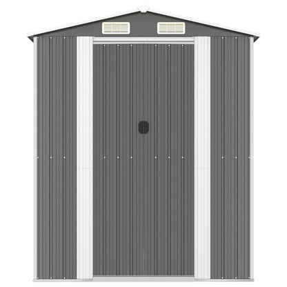 vidaXL Garden Shed Light Grey 192x274x223 cm Galvanised Steel 3