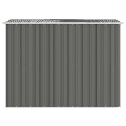 vidaXL Garden Shed Light Grey 192x274x223 cm Galvanised Steel 5
