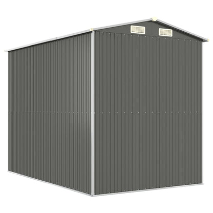 vidaXL Garden Shed Light Grey 192x274x223 cm Galvanised Steel 6