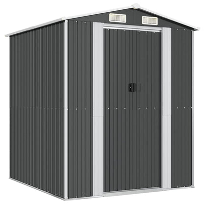 Garden Shed Anthracite Galvanised Steel 192 x 191 x 223 cm
