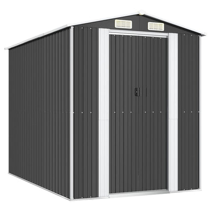vidaXL Garden Shed Anthracite 192x274x223 cm Galvanised Steel 2