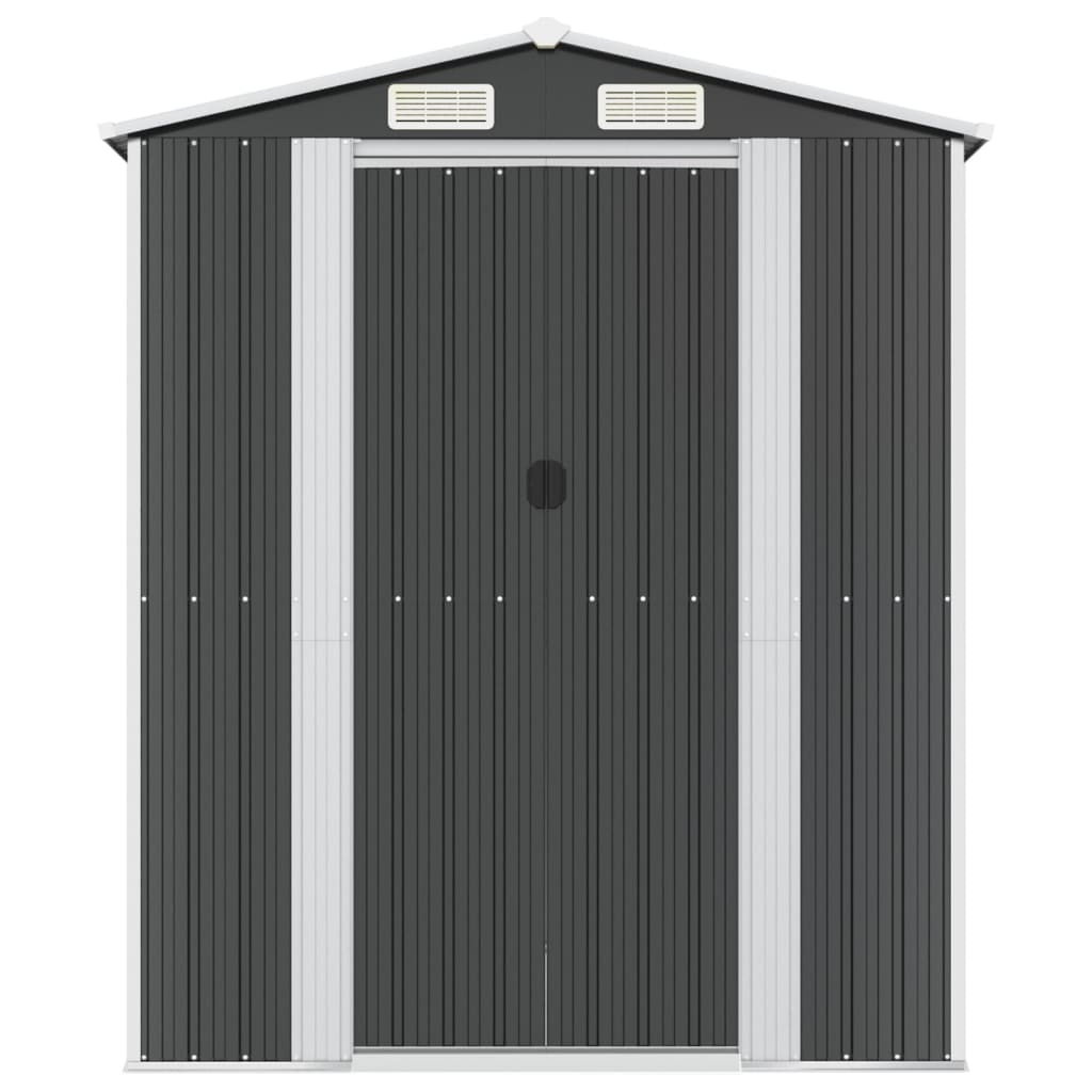 vidaXL Garden Shed Anthracite 192x274x223 cm Galvanised Steel 3
