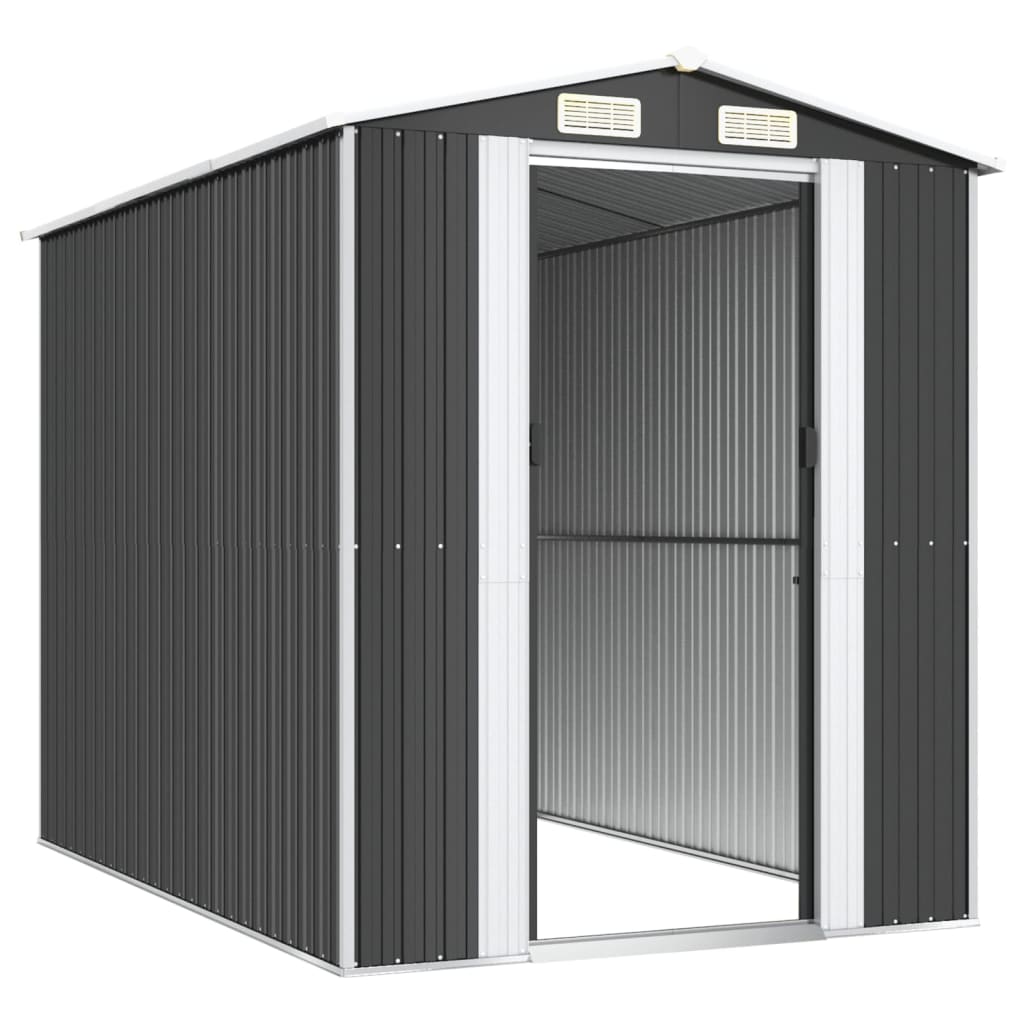 vidaXL Garden Shed Anthracite 192x274x223 cm Galvanised Steel 4