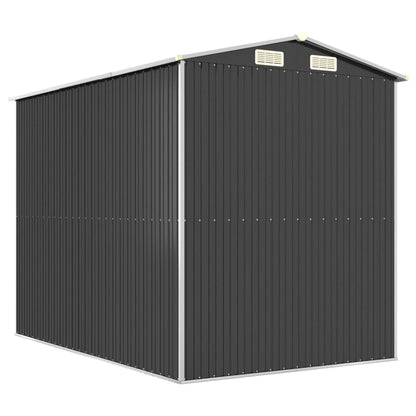 vidaXL Garden Shed Anthracite 192x274x223 cm Galvanised Steel 6
