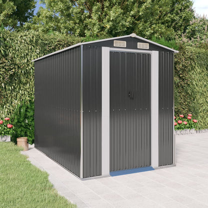 vidaXL Garden Shed Anthracite 192x274x223 cm Galvanised Steel 1